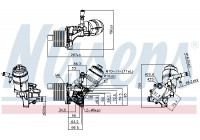 Oil Cooler, engine oil 91161 Nissens