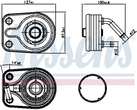 Oil Cooler, engine oil 91163 Nissens