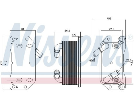 Oil Cooler, engine oil 91189 Nissens, Image 5