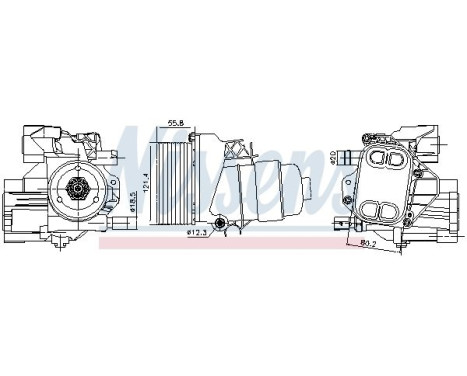 Oil cooler, engine oil 91244 Nissens