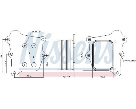 Oil Cooler, engine oil 91250 Nissens, Image 5