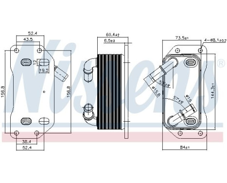 Oil Cooler, engine oil 91254 Nissens
