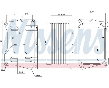 Oil Cooler, engine oil 91274 Nissens, Image 5