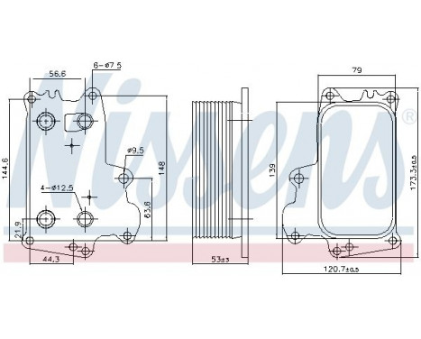 Oil Cooler, engine oil 91297 Nissens, Image 6