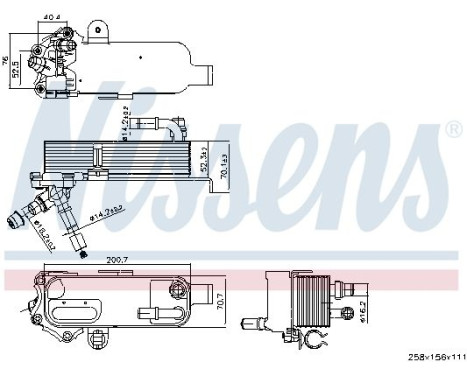 Oil cooler, engine oil 91298 Nissens