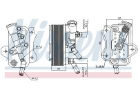 Oil cooler, engine oil 91299 Nissens