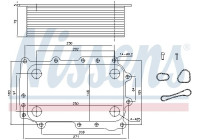 Oil cooler, engine oil 91305 Nissens