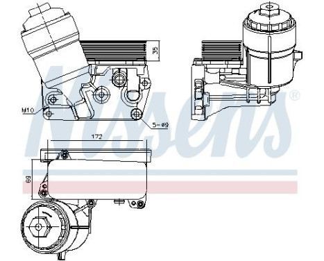 Oil cooler, engine oil 91310 Nissens