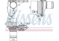 Oil cooler, engine oil 91329 Nissens