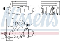 Oil cooler, engine oil 91339 Nissens