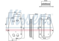 Oil cooler, engine oil 91360 Nissens