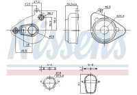 Oil cooler, engine oil 91362 Nissens
