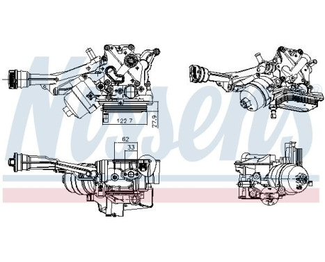 Oil cooler, engine oil 91393 Nissens, Image 5