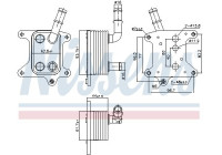 Oil cooler, engine oil 91425 Nissens