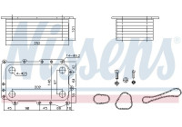 Oil cooler, engine oil 91431 Nissens