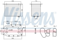 Oil cooler, engine oil 91433 Nissens