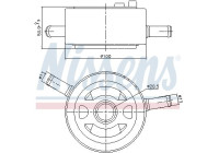 Oil cooler, engine oil 91435 Nissens