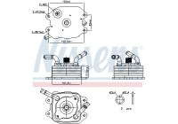 Oil cooler, engine oil 91440 Nissens