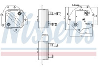 Oil cooler, engine oil 91443 Nissens