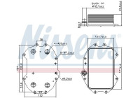 Oil cooler, engine oil 91445 Nissens