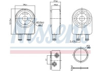 Oil cooler, engine oil 91451 Nissens