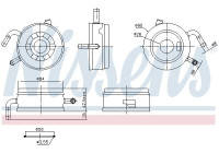 Oil cooler, engine oil 91470 Nissens