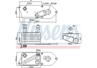 Oil cooler, engine oil 91543 Nissens