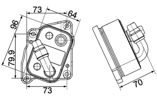 Oil Cooler, engine oil BEHR *** PREMIUM LINE ***, Image 2