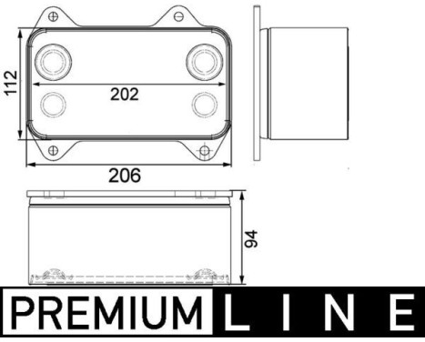 Oil Cooler, engine oil BEHR *** PREMIUM LINE ***