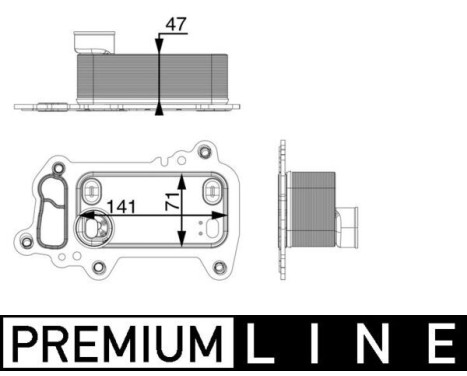 Oil Cooler, engine oil BEHR *** PREMIUM LINE ***