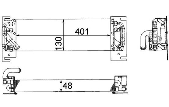 Oil Cooler, engine oil BEHR *** PREMIUM LINE ***, Image 2