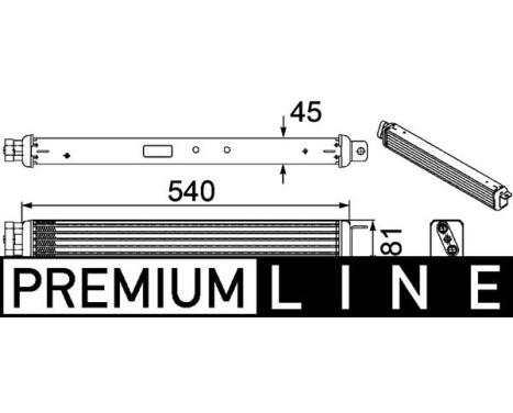 Oil Cooler, engine oil BEHR *** PREMIUM LINE ***, Image 2