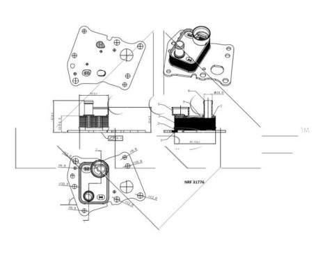 Oil Cooler, engine oil EASY FIT, Image 5