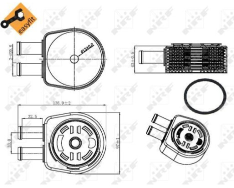 Oil Cooler, engine oil EASY FIT, Image 5