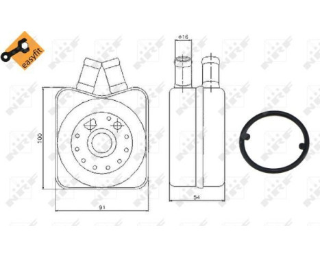 Oil Cooler, engine oil EASY FIT, Image 5