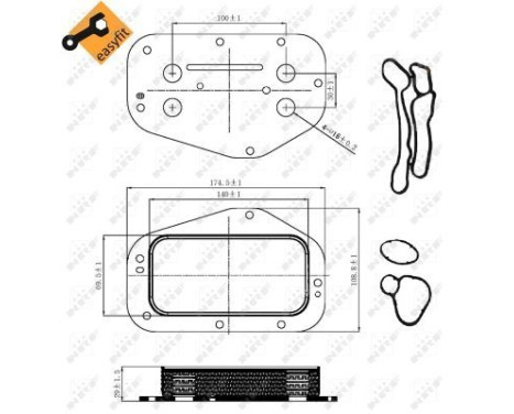 Oil Cooler, engine oil EASY FIT, Image 5