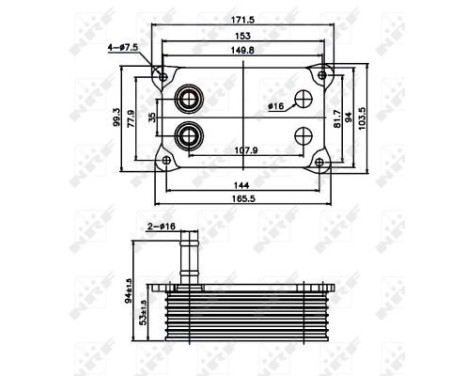 Oil Cooler, engine oil EASY FIT