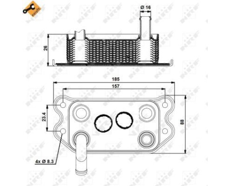 Oil Cooler, engine oil EASY FIT, Image 5