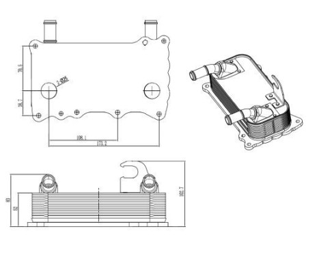 Oil Cooler, engine oil EASY FIT