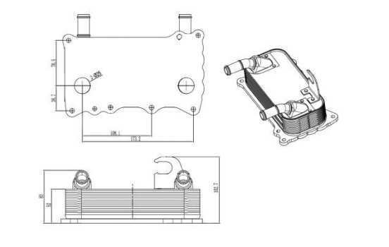 Oil Cooler, engine oil EASY FIT
