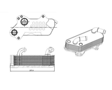 Oil Cooler, engine oil EASY FIT, Image 5