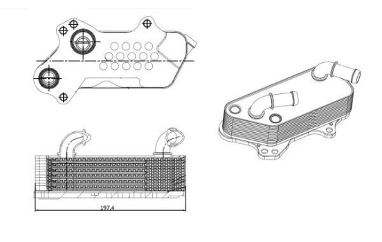 Oil Cooler, engine oil EASY FIT, Image 2