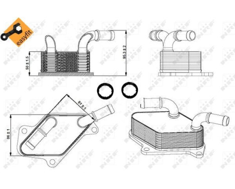 Oil Cooler, engine oil EASY FIT, Image 5