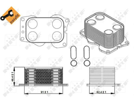 Oil Cooler, engine oil EASY FIT, Image 5