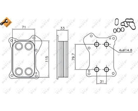 Oil Cooler, engine oil EASY FIT, Image 5