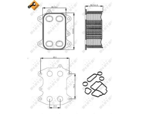 Oil Cooler, engine oil EASY FIT, Image 5