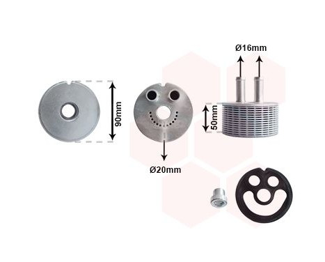 Oil Cooler, engine oil *** IR PLUS ***