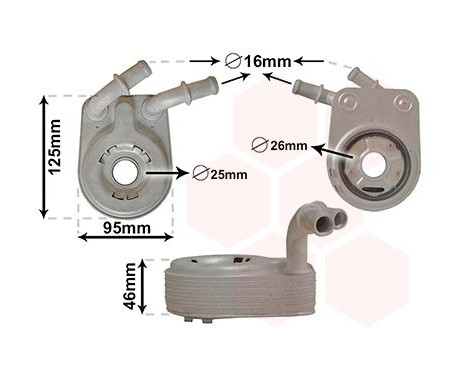 Oil Cooler, engine oil *** IR PLUS ***