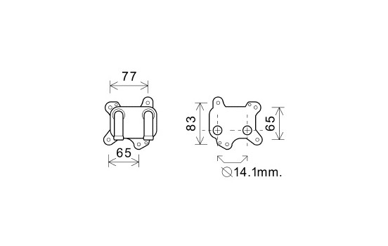 Oil Cooler, engine oil, Image 2