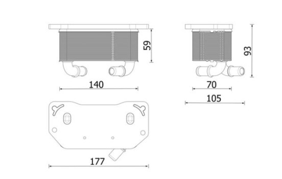 Oil cooler, engine oil